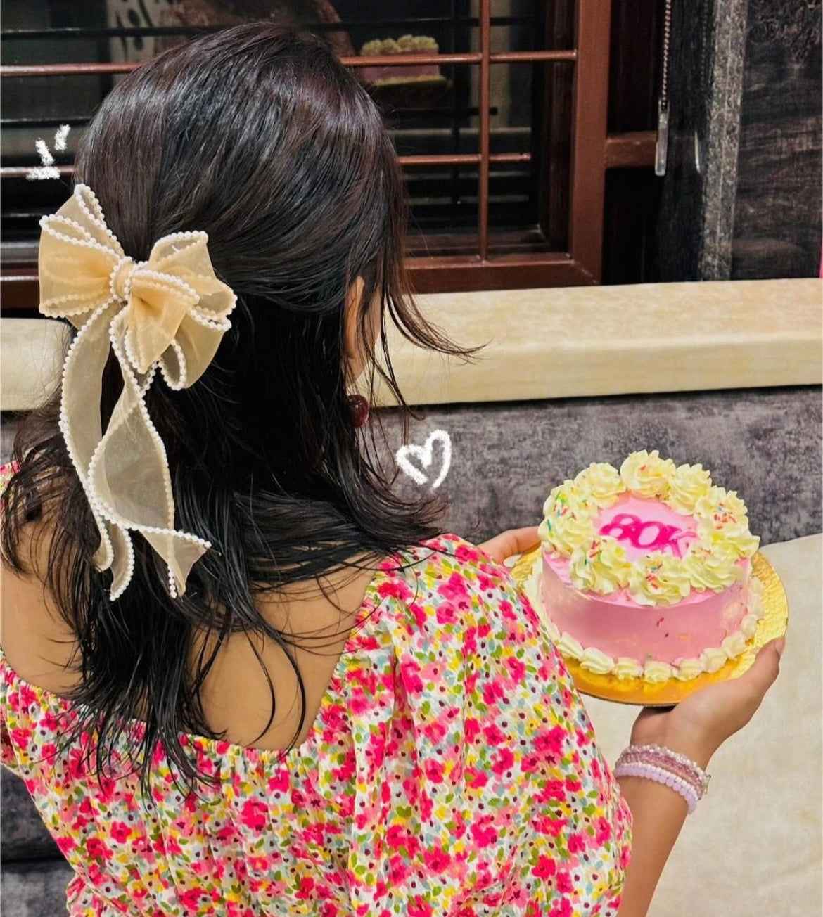 Miragge Beige Sugar Plum Bow – Hair Accessory