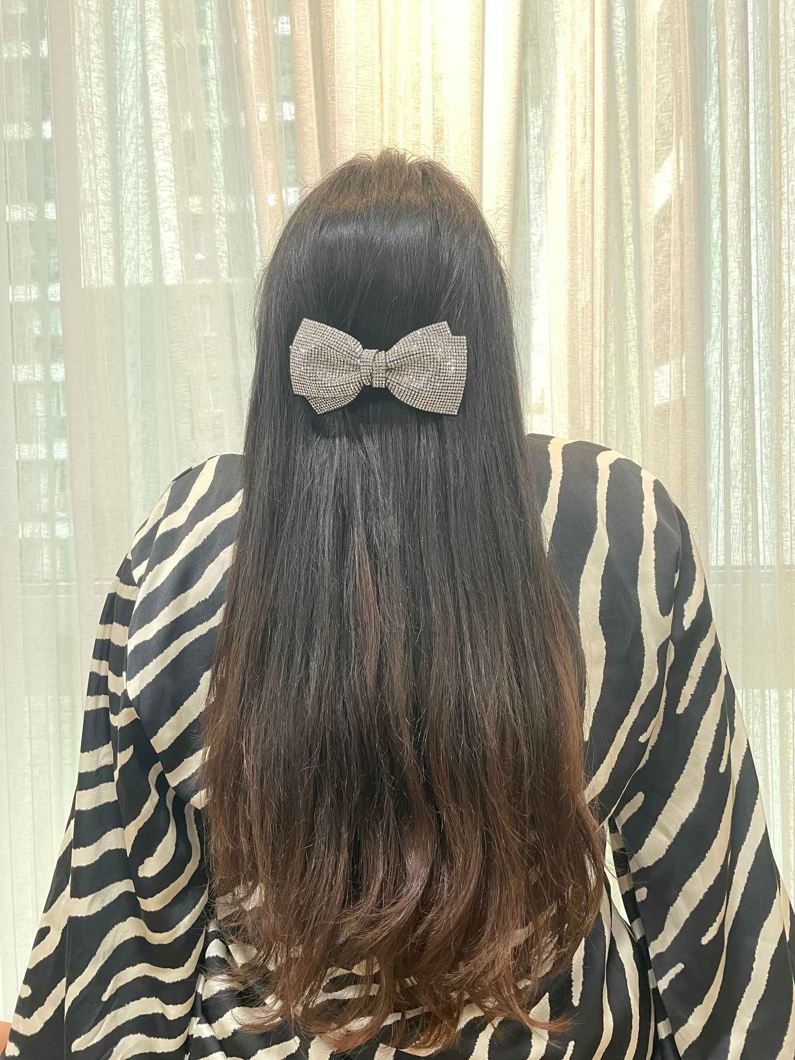 Miragge Luna Bow~Silver – Hair Accessory