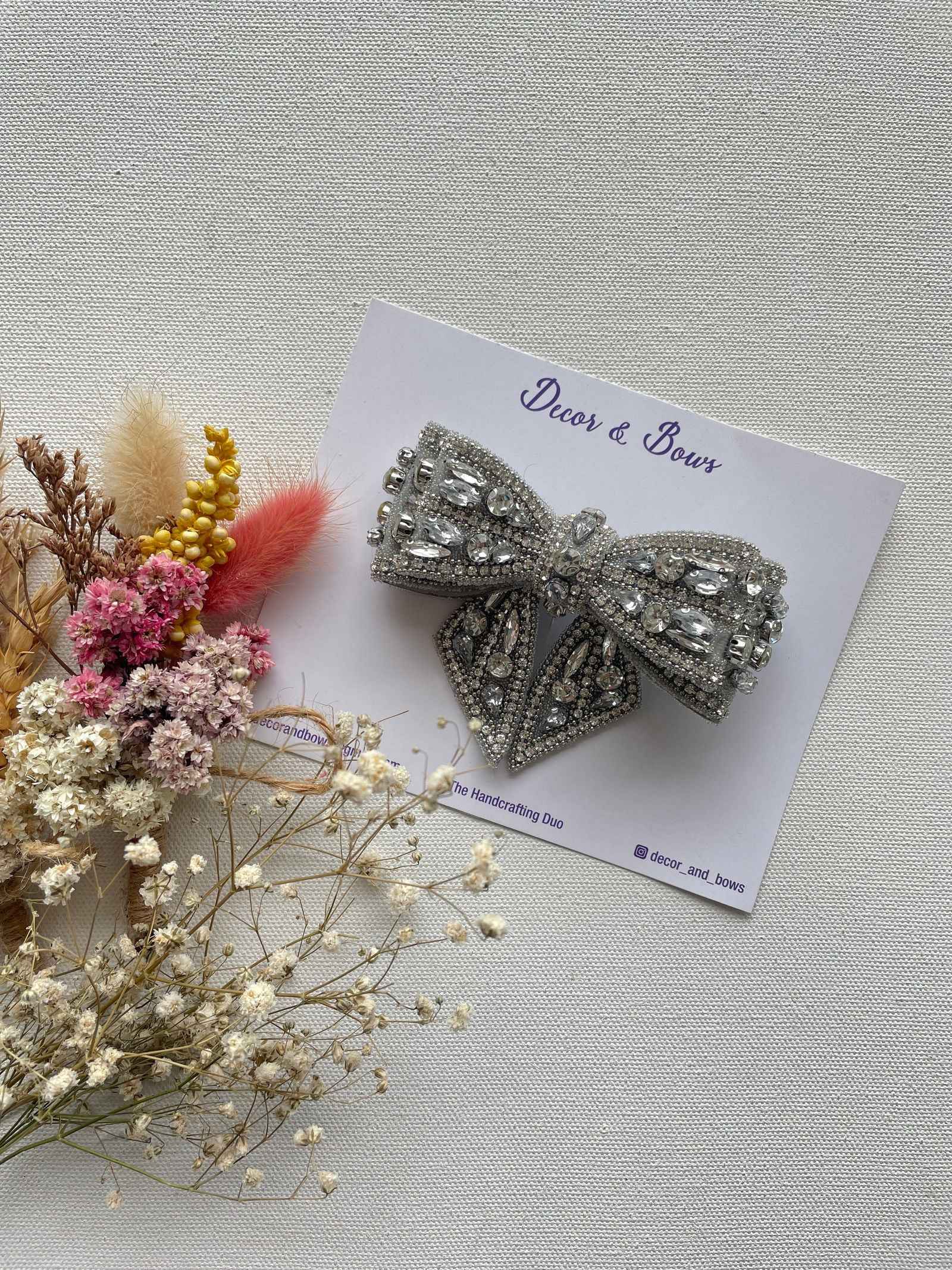 Miragge Stardust Bow - Silver – Hair Accessory