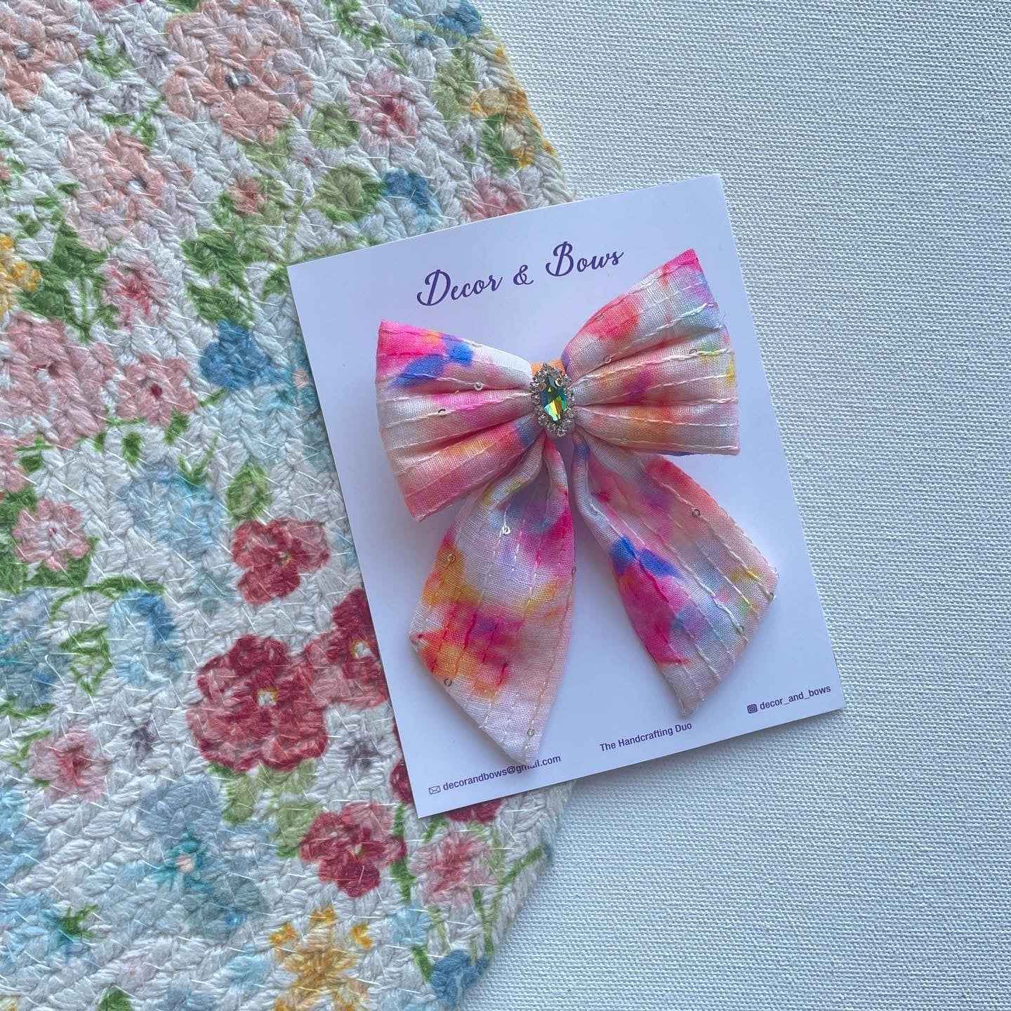 Miragge Aurora Puff Tail Bow – Hair Accessory