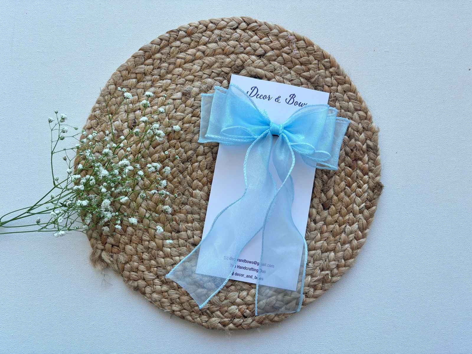 Miragge Blue Grace Bow – Hair Accessory