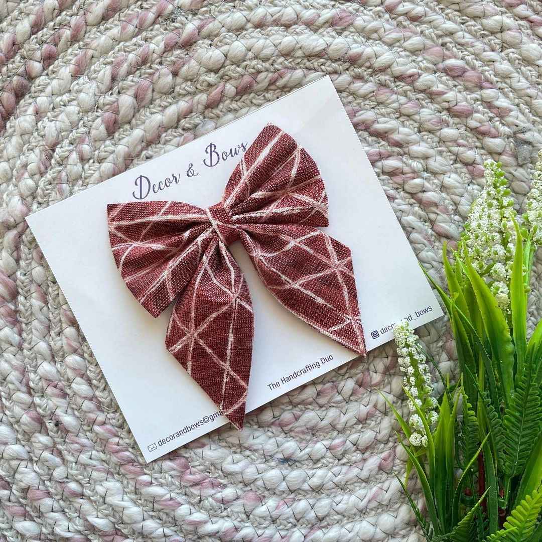 Miragge Brick Sketch Fabtale Bow – Hair Accessory