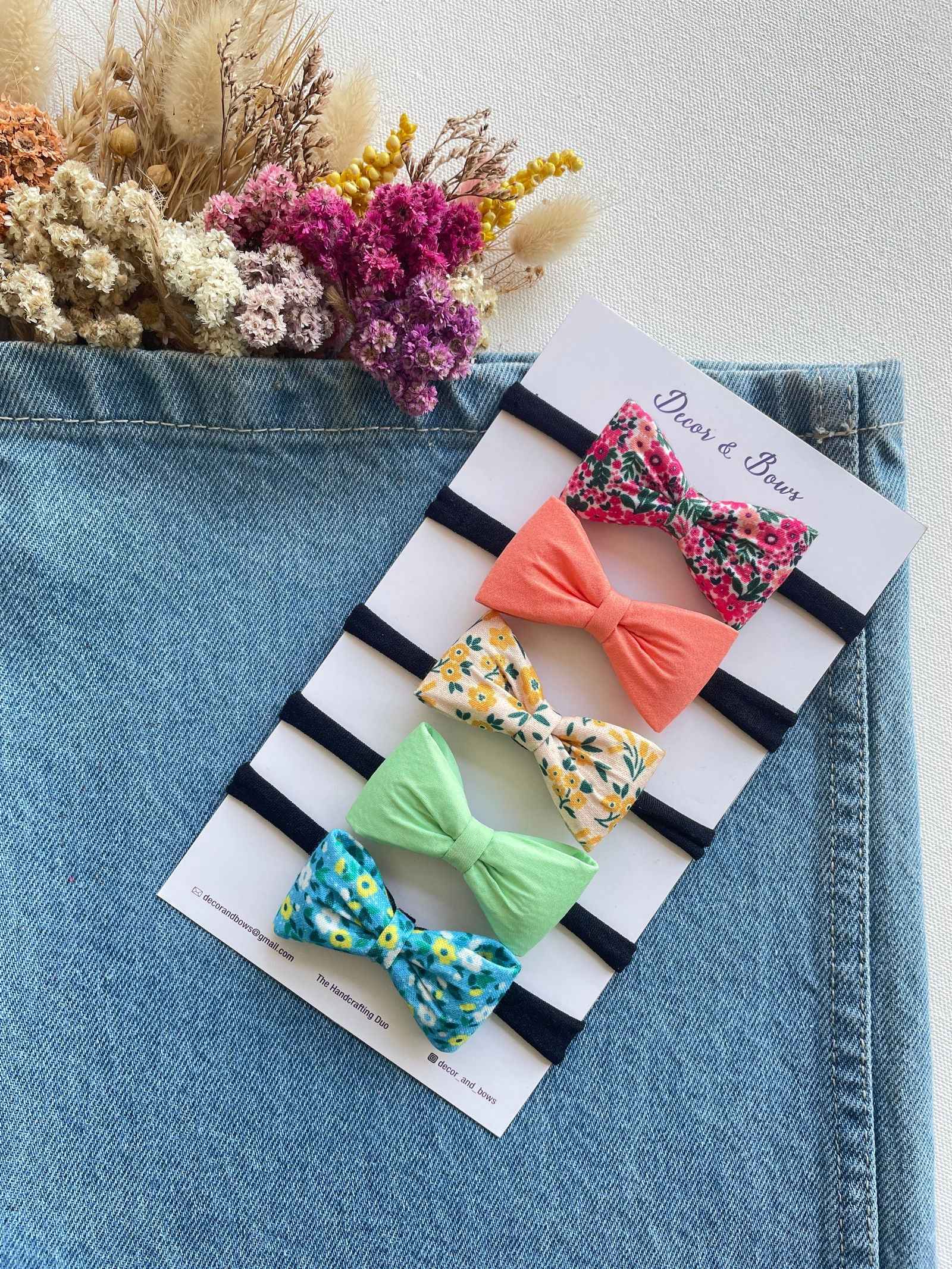 Miragge Bright Floral Set (Set Of 5 Bands) – Hair Accessory