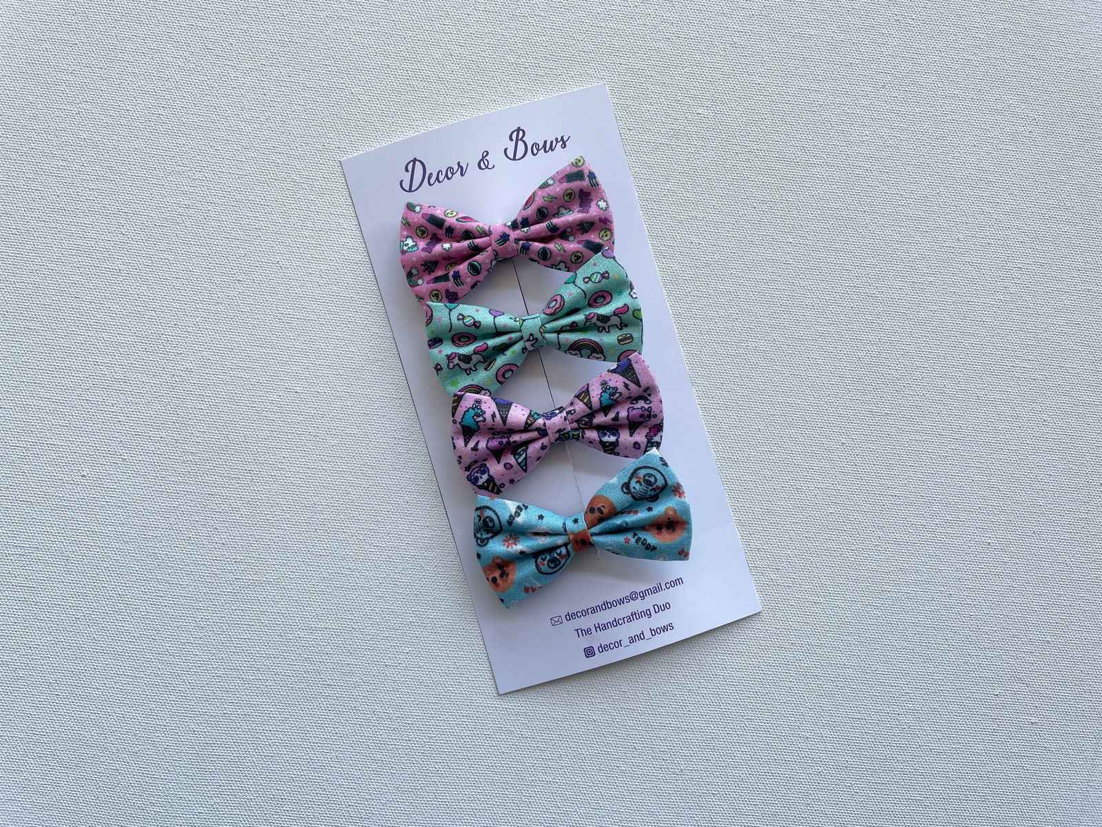 Miragge Cartoon Set (Set Of 4 Bows) – Hair Accessory