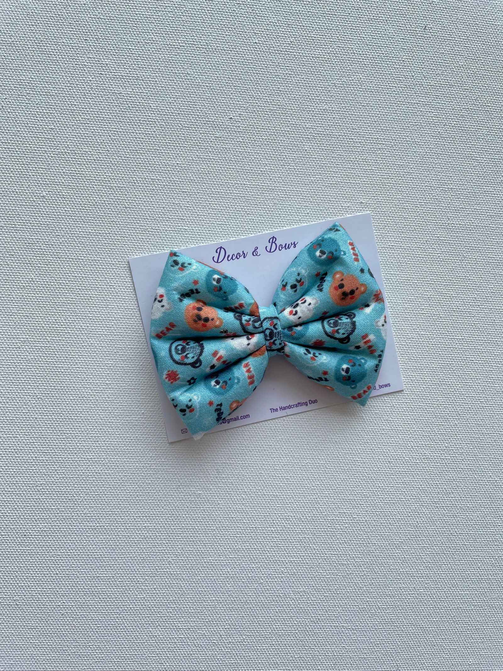 Miragge Cute Teddy Medium Bow – Hair Accessory