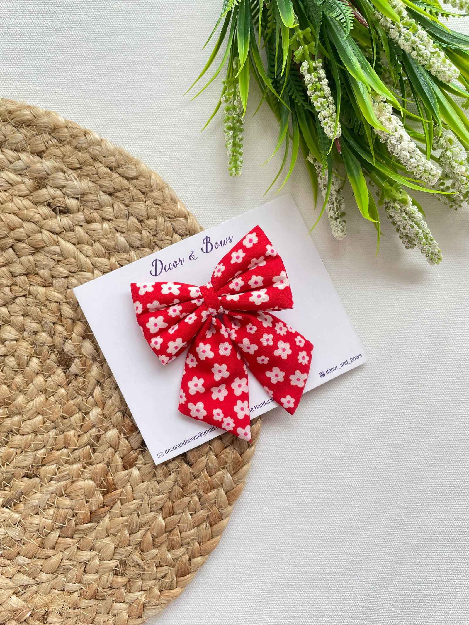 Miragge Doodle Daisy Puff Tail Bow – Hair Accessory
