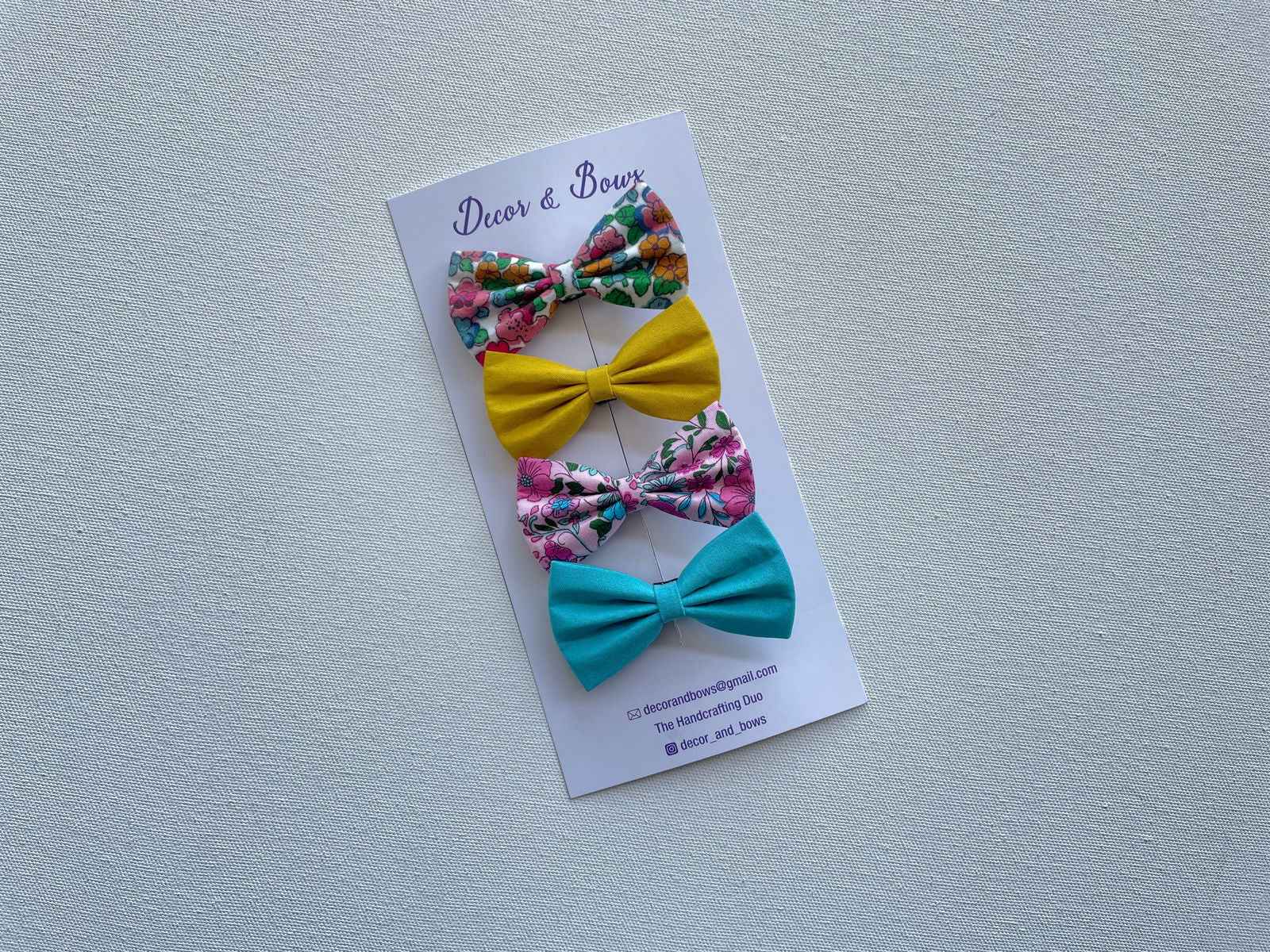 Miragge Floral Set (Set Of 4 Bows) – Hair Accessory