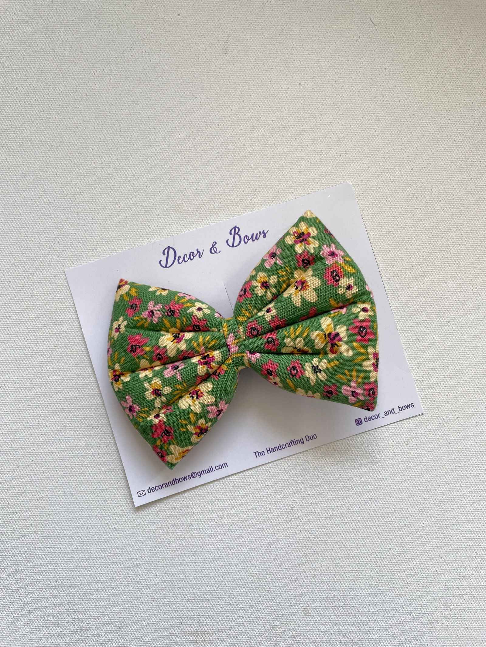 Miragge Green Garden Signature Bow – Hair Accessory
