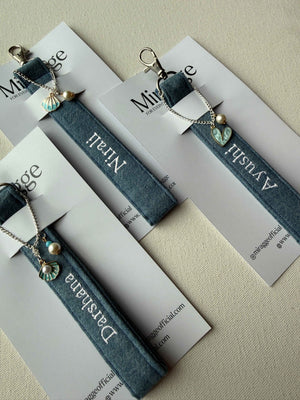 Personalised Premium Denim Keyfob