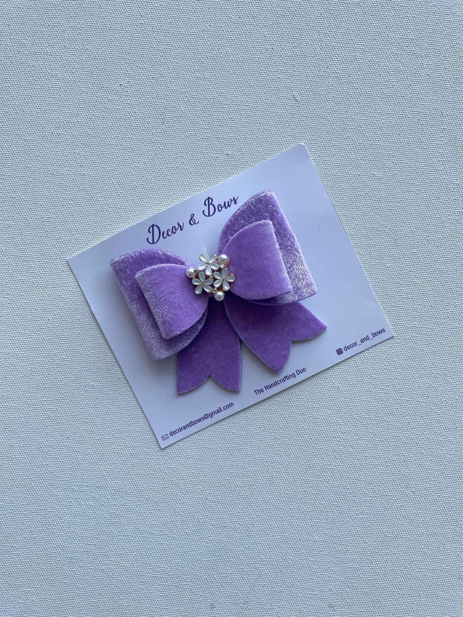 Miragge Lilac French Bow – Hair Accessory
