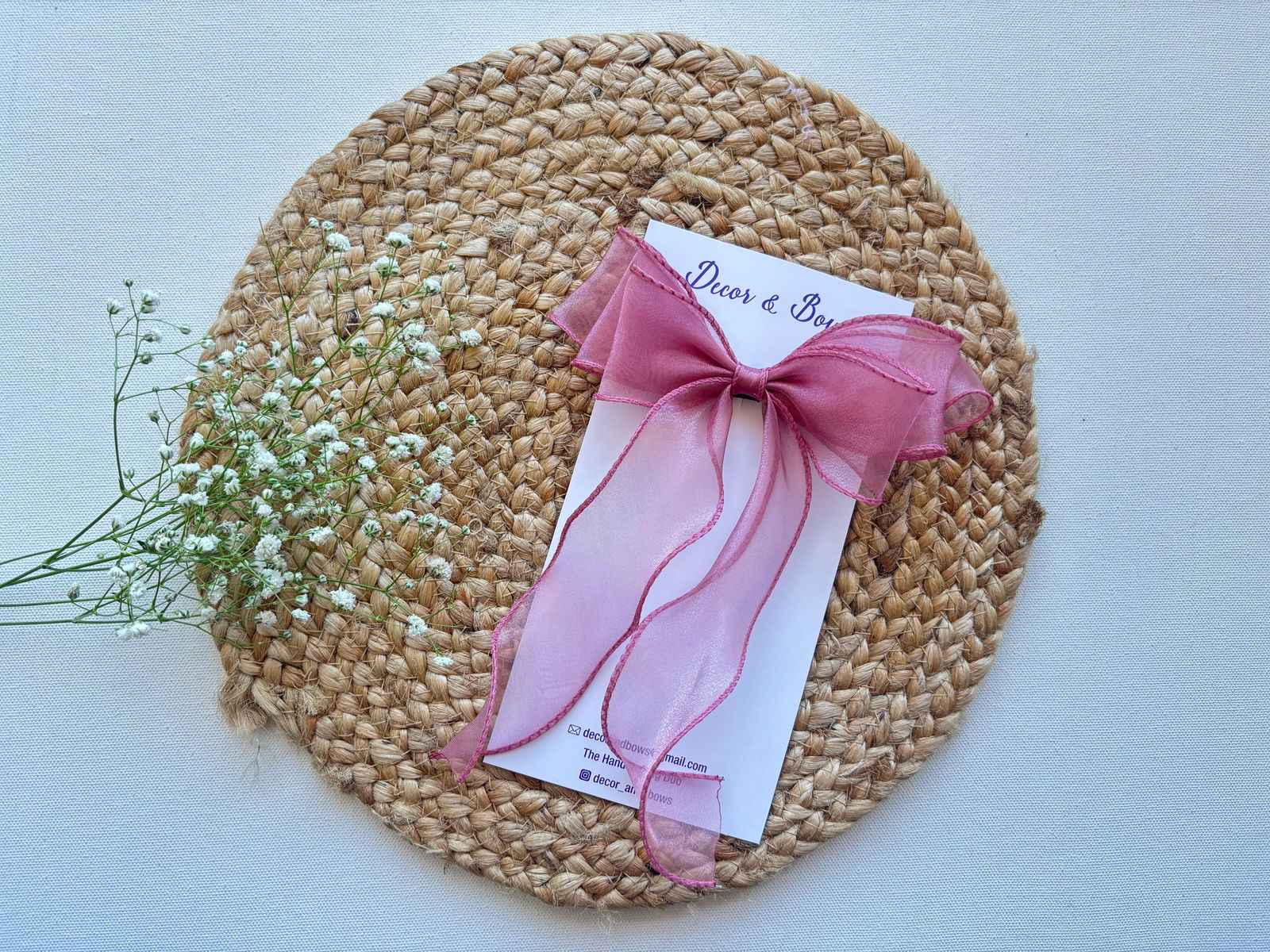 Miragge Mauve Grace Bow – Hair Accessory