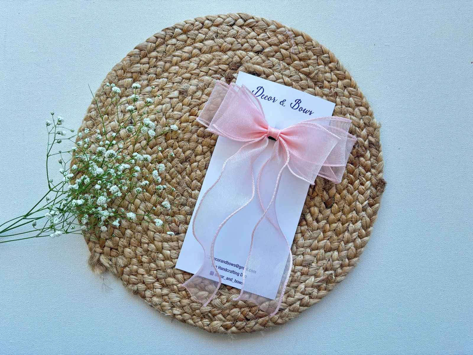 Miragge Peach Grace Bow – Hair Accessory