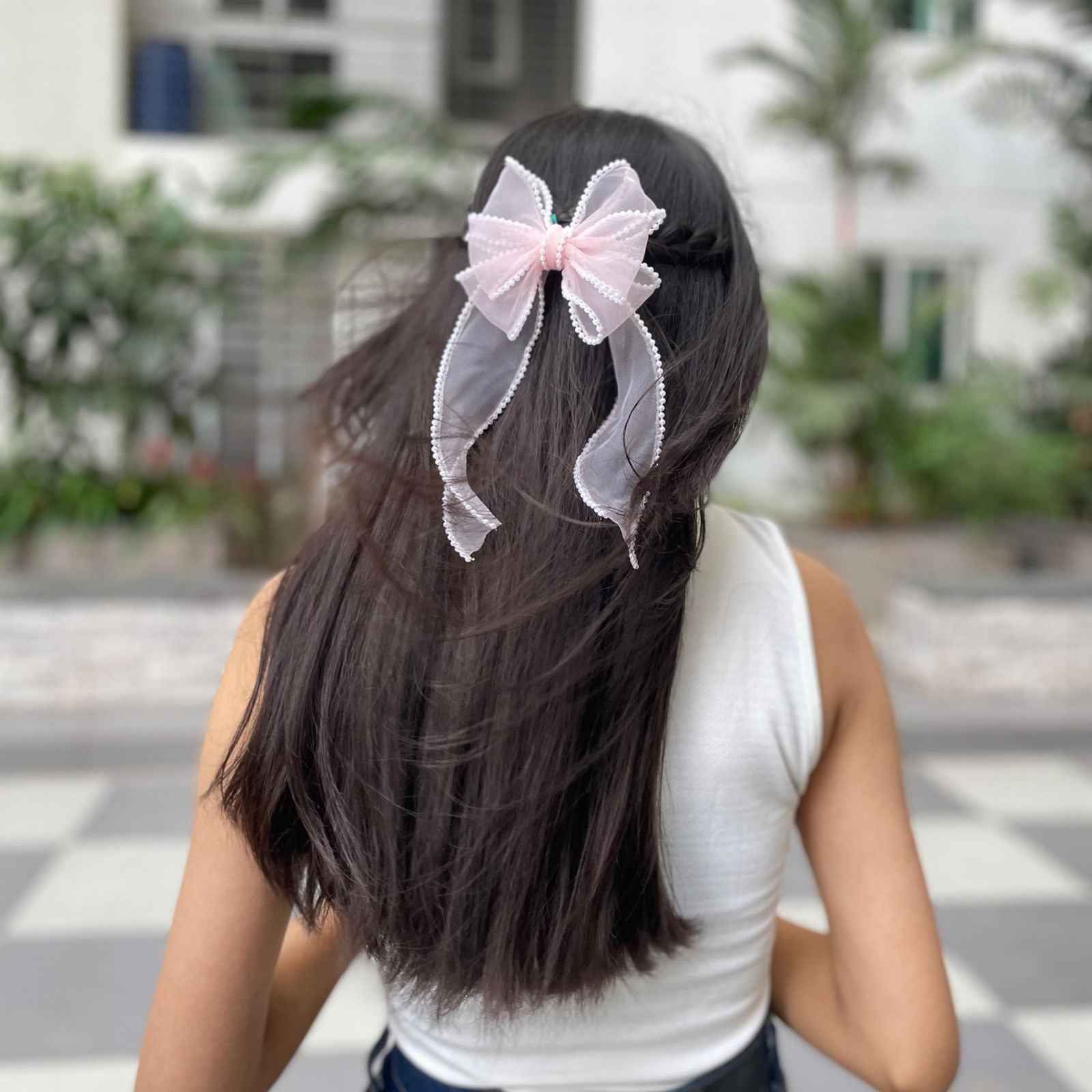 Miragge Peach Sugar Plum Bow – Hair Accessory