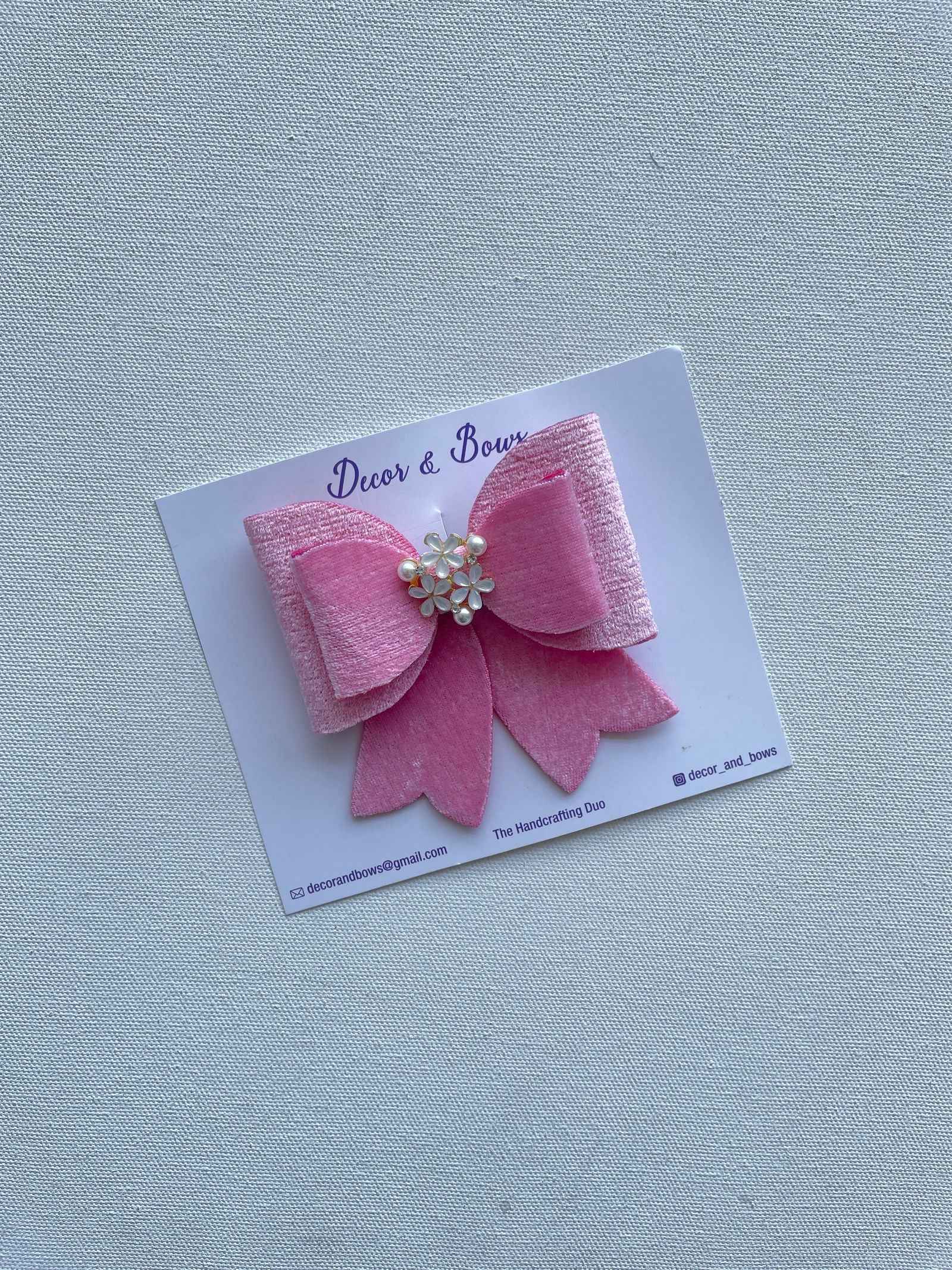 Miragge Pink French Bow – Hair Accessory