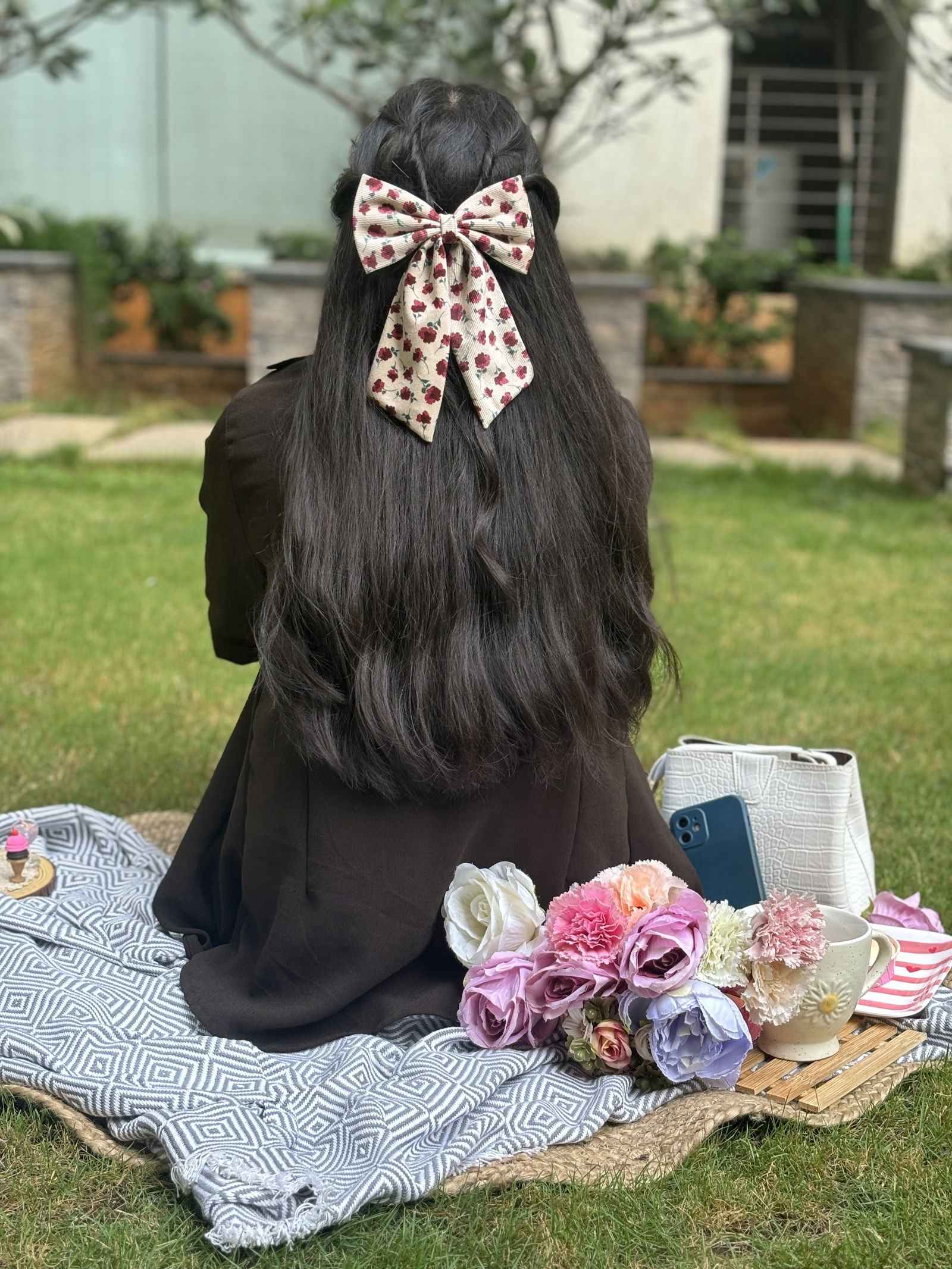 Miragge Rose Sparkle Bow – Hair Accessory