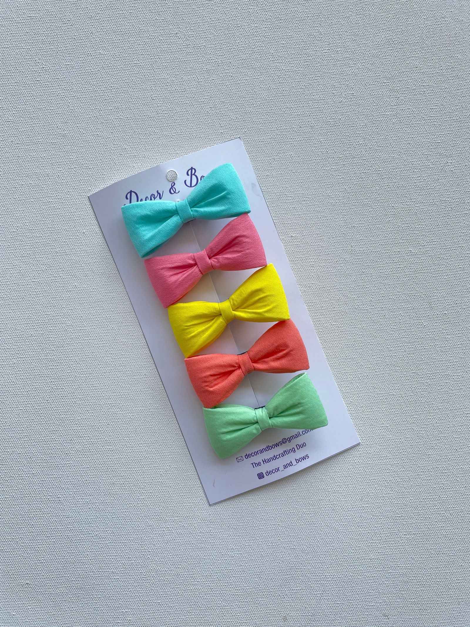 Miragge Solid Mini Bow Set – Hair Accessory